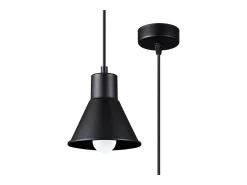 Lámparas colgantes Faldura moderno de acero - 1 fuentes luminosas 3000K - L.14 x A.120 cm - negro