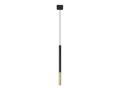 Lámparas colgantes Flar moderno de acero - 1 fuentes luminosas 4000K - L.8 x A.100 cm - oro negro
