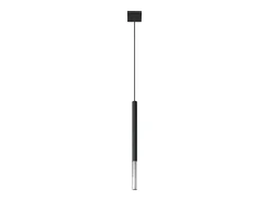 Lámparas colgantes Flar moderno de acero - 1 fuentes luminosas 3000K - L.8 x A.100 cm - negro/cromo