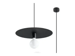 Lámparas colgantes Flavieta moderno de acero - 1 fuentes luminosas 4000K - L.40 x A.105 cm - negro