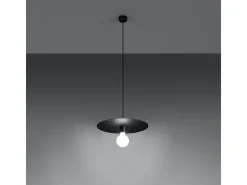 Lámparas colgantes Flavieta moderno de acero - 1 fuentes luminosas 4000K - L.40 x A.105 cm - negro