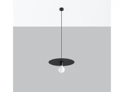 Lámparas colgantes Flavieta moderno de acero - 1 fuentes luminosas 3000K - L.40 x A.105 cm - negro