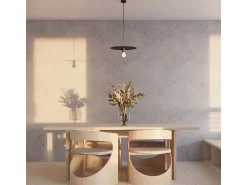 Lámparas colgantes Flavieta moderno de acero - 1 fuentes luminosas 3000K - L.40 x A.105 cm - negro