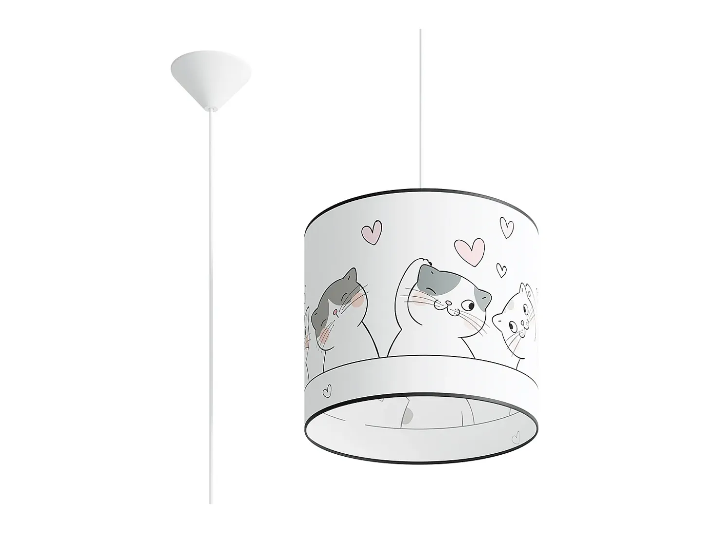 Lámparas colgantes Gatto moderno de CLORURO DE POLIVINILO - 1 fuentes luminosas 3000K - L.30 x A.95 cm - multicolor
