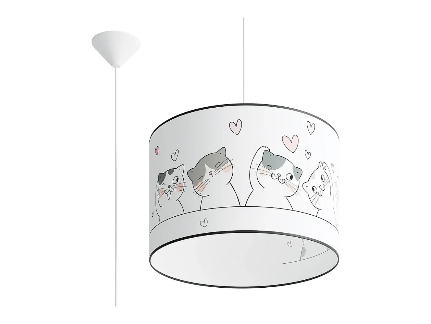 Lámparas colgantes Gatto moderno de CLORURO DE POLIVINILO - 1 fuentes luminosas 4000K - L.40 x A.95 cm - multicolor