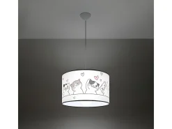 Lámparas colgantes Gatto moderno de CLORURO DE POLIVINILO - 1 fuentes luminosas 4000K - L.40 x A.95 cm - multicolor