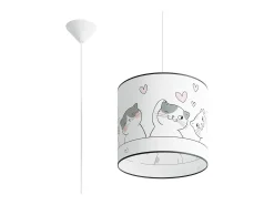 Lámparas colgantes Gatto moderno de CLORURO DE POLIVINILO - 1 fuentes luminosas 4000K - L.30 x A.95 cm - multicolor