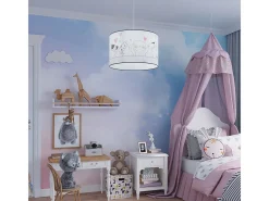 Lámparas colgantes Gatto moderno de CLORURO DE POLIVINILO - 1 fuentes luminosas 3000K - L.40 x A.95 cm - multicolor