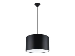 Lámparas colgantes Gloxo minimalista de tela/PVC - 1 fuentes luminosas 4000K - L.40 x A.88 cm - negro
