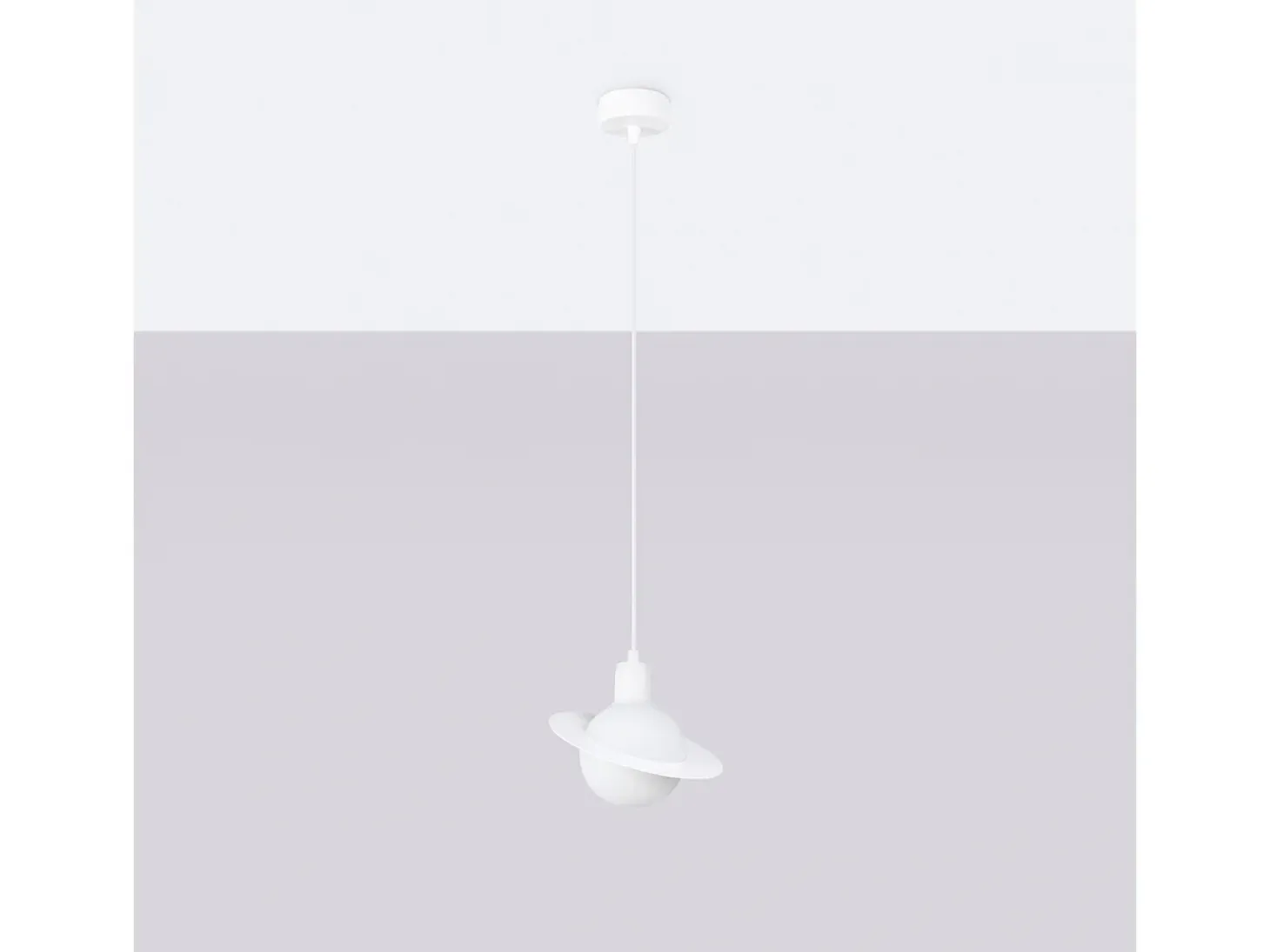 Lámparas colgantes Gloxo moderno de acero - 1 fuentes luminosas 3000K - L.20 x A.125 cm - blanco