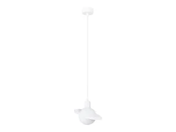 Lámparas colgantes Gloxo moderno de acero - 1 fuentes luminosas 3000K - L.20 x A.125 cm - blanco