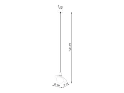 Lámparas colgantes Gloxo moderno de acero - 1 fuentes luminosas 3000K - L.20 x A.125 cm - negro