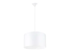 Lámparas colgantes Gloxo minimalista de tela/PVC - 1 fuentes luminosas 4000K - L.40 x A.88 cm - blanco