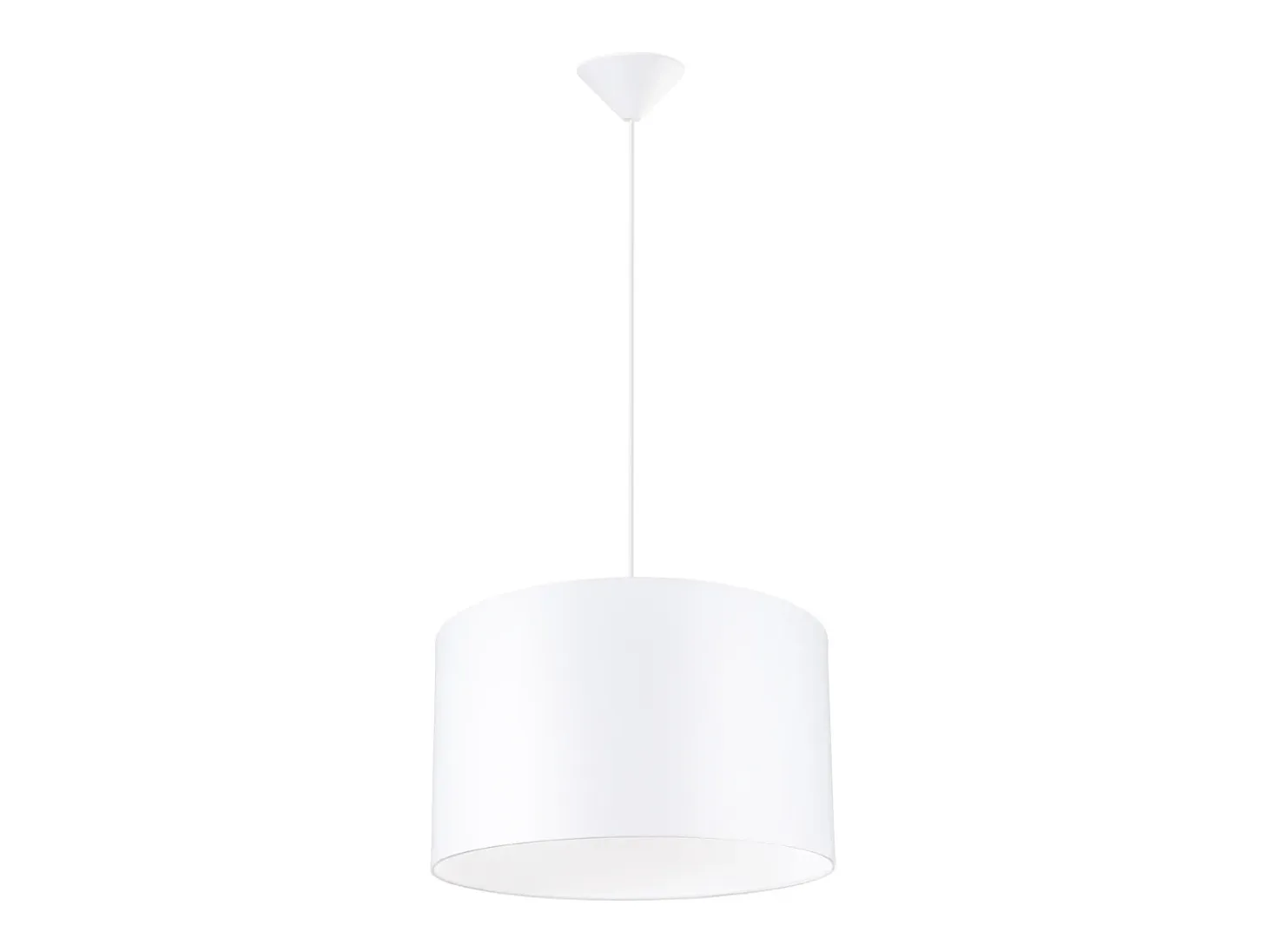 Lámparas colgantes Gloxo minimalista de tela/PVC - 1 fuentes luminosas 4000K - L.40 x A.88 cm - blanco