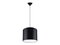 Lámparas colgantes Gloxo minimalista de tela/PVC - 1 fuentes luminosas 3000K - L.30 x A.88 cm - negro