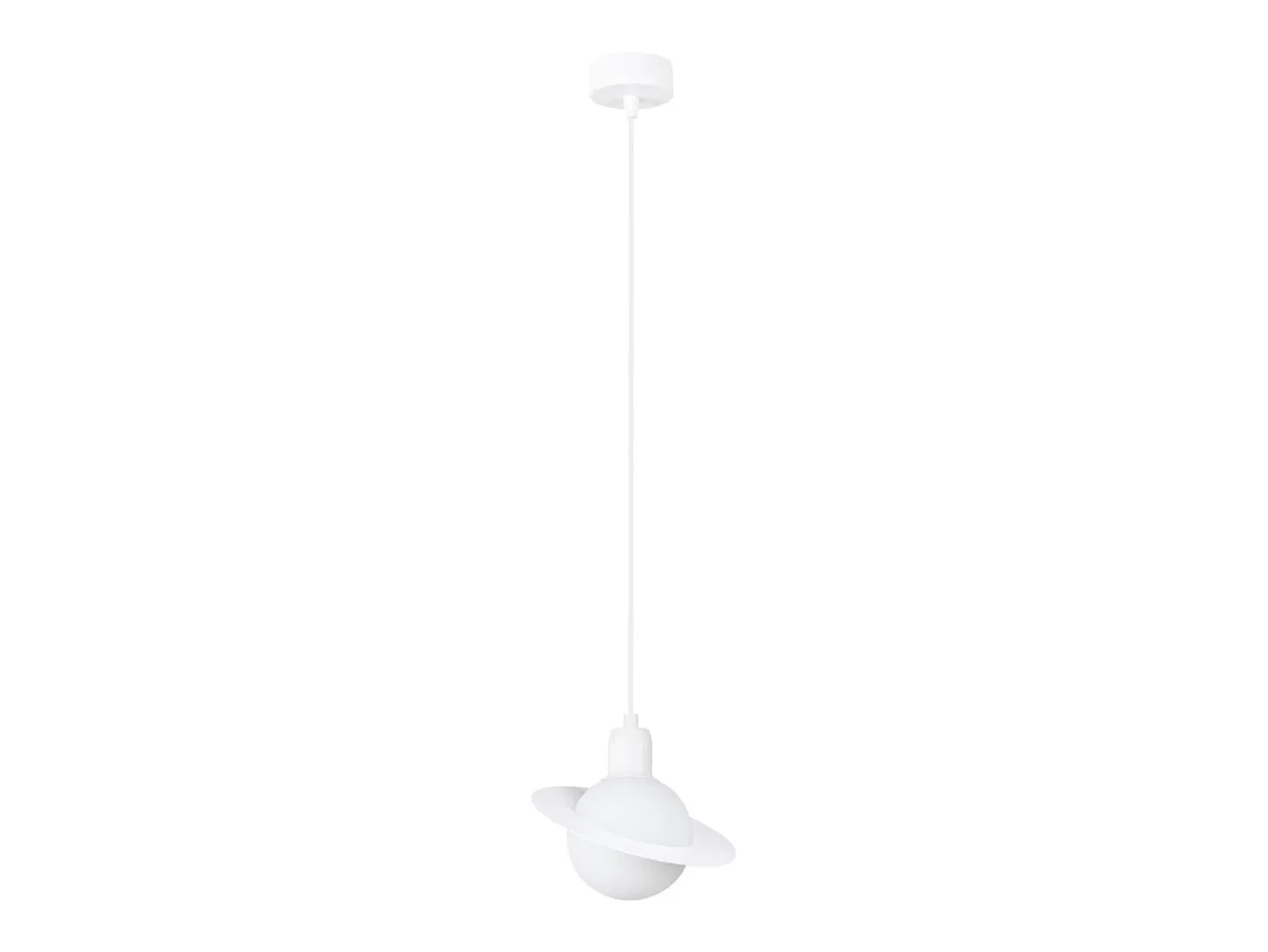 Lámparas colgantes Gloxo moderno de acero - 1 fuentes luminosas 4000K - L.20 x A.125 cm - blanco
