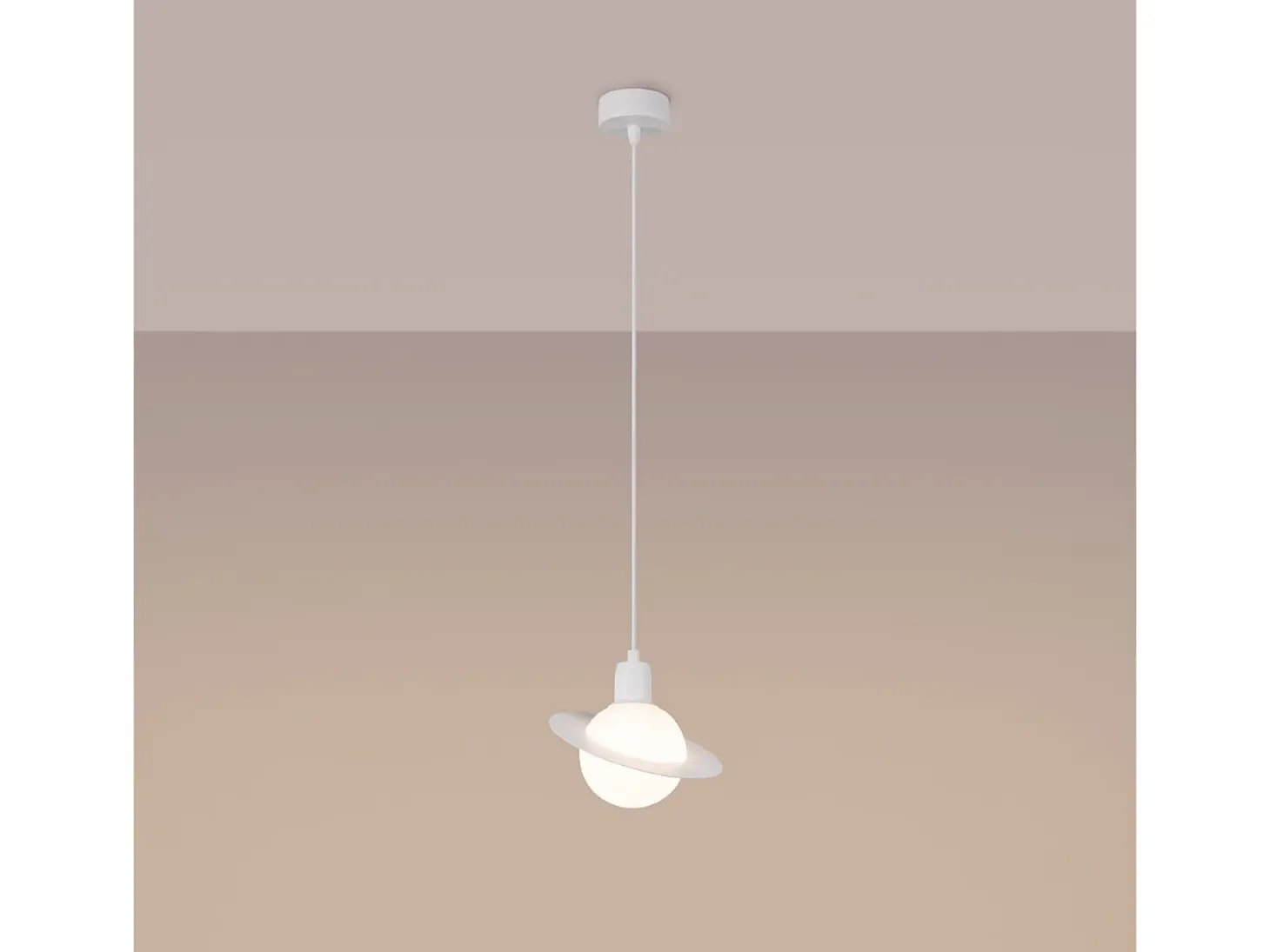 Lámparas colgantes Gloxo moderno de acero - 1 fuentes luminosas 4000K - L.20 x A.125 cm - blanco