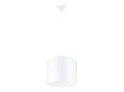 Lámparas colgantes Gloxo minimalista de tela/PVC - 1 fuentes luminosas 4000K - L.30 x A.88 cm - blanco