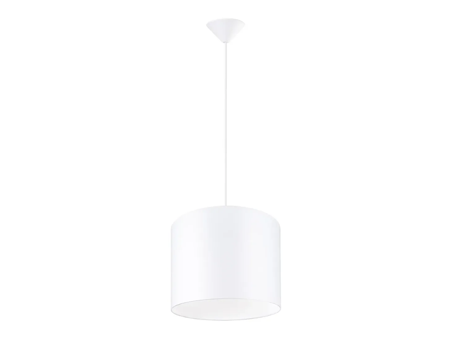 Lámparas colgantes Gloxo minimalista de tela/PVC - 1 fuentes luminosas 4000K - L.30 x A.88 cm - blanco