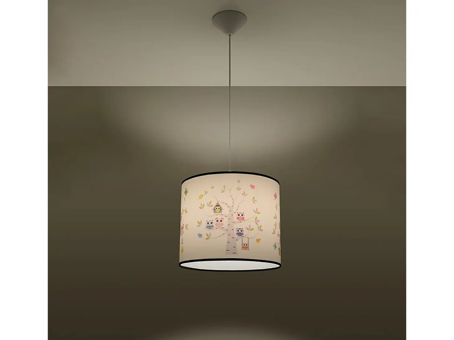 Lámparas colgantes Gufo moderno de CLORURO DE POLIVINILO - 1 fuentes luminosas 4000K - L.30 x A.82 cm - multicolor