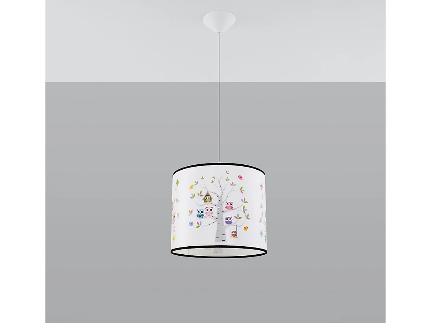 Lámparas colgantes Gufo moderno de CLORURO DE POLIVINILO - 1 fuentes luminosas 3000K - L.40 x A.82 cm - multicolor