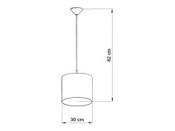 Lámparas colgantes Gufo moderno de CLORURO DE POLIVINILO - 1 fuentes luminosas 3000K - L.40 x A.82 cm - multicolor