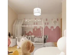 Lámparas colgantes Gufo moderno de CLORURO DE POLIVINILO - 1 fuentes luminosas 4000K - L.40 x A.82 cm - multicolor