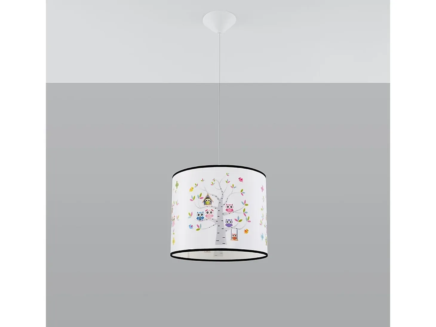 Lámparas colgantes Gufo moderno de CLORURO DE POLIVINILO - 1 fuentes luminosas 3000K - L.30 x A.82 cm - multicolor
