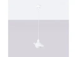 Lámparas Colgantes Hyperion Moderno De Acero - 1 Fuentes Luminosas - L.20 X A.125 Cm - Blanco