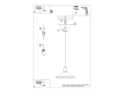 Lámparas Colgantes Jaga Escandinavo De Acero - 1 Fuentes Luminosas - L.30 X A.120 Cm - Negro