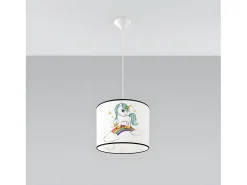 Lámparas Colgantes Jednorożec Moderno De Cloruro De Polivinilo - 1 Fuentes Luminosas - L.30 X A.95 Cm - Multicolor