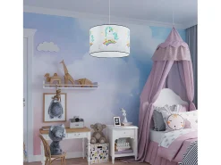 Lámparas Colgantes Jednorożec Moderno De Cloruro De Polivinilo - 1 Fuentes Luminosas - L.30 X A.95 Cm - Multicolor