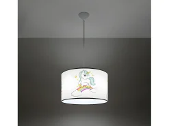 Lámparas Colgantes Jednorożec Moderno De Cloruro De Polivinilo - 1 Fuentes Luminosas - L.40 X A.95 Cm - Multicolor