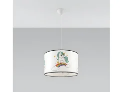 Lámparas Colgantes Jednorożec Moderno De Cloruro De Polivinilo - 1 Fuentes Luminosas - L.40 X A.95 Cm - Multicolor