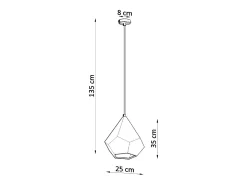 Lámparas colgantes Litch moderno de cerámica - 1 fuentes luminosas 3000K - L.25 x A.135 cm - blanco