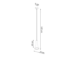 Lámparas colgantes Lum moderno de concreto - 1 fuentes luminosas 3000K - L.12 x A.125 cm - gris