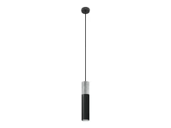 Lámparas colgantes Lume moderno de acero/hormigón - 1 fuentes luminosas 3000K - L.8 x A.105 cm - negro/gris