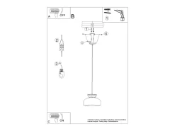 Lámparas Colgantes Marion Escandinavo De Madera/Acero - 1 Fuentes Luminosas - L.29,5 X A.130 Cm - Blanco/Madera Natural