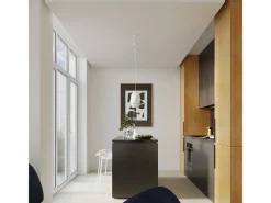 Lámparas colgantes Mintx moderno de cerámica - 1 fuentes luminosas 3000K - L.20 x A.125 cm - blanco