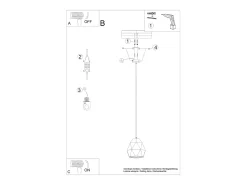 Lámparas colgantes Mintx moderno de cerámica - 1 fuentes luminosas 3000K - L.20 x A.125 cm - blanco