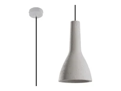 Lámparas colgantes Opilme industrial de concreto - 1 fuentes luminosas 3000K - L.17 x A.132 cm - gris
