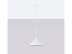 Lámparas colgantes Paloa escandinavo de acero - 1 fuentes luminosas 3000K - L.30 x A.76 cm - blanco