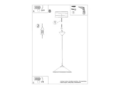 Lámparas colgantes Paloa escandinavo de acero - 1 fuentes luminosas 3000K - L.30 x A.76 cm - negro