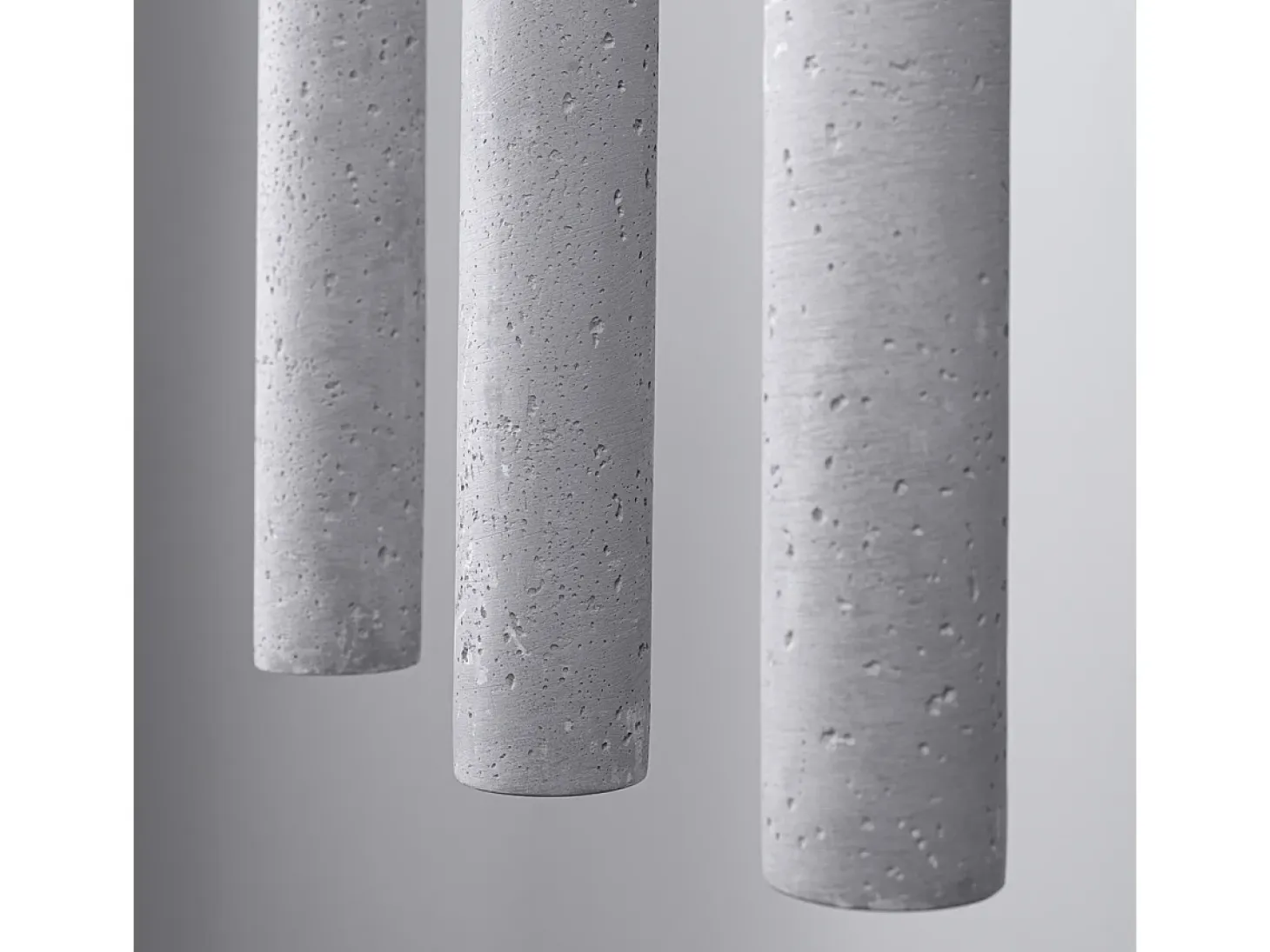 Lámparas Colgantes Pastelo Moderno De Concreto - 3 Fuentes Luminosas - L.30 X A.110 Cm - Gris
