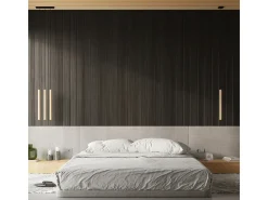 Lámparas Colgantes Pastelo Moderno De Acero/Madera - 5 Fuentes Luminosas - L.45 X A.100 Cm - Madera
