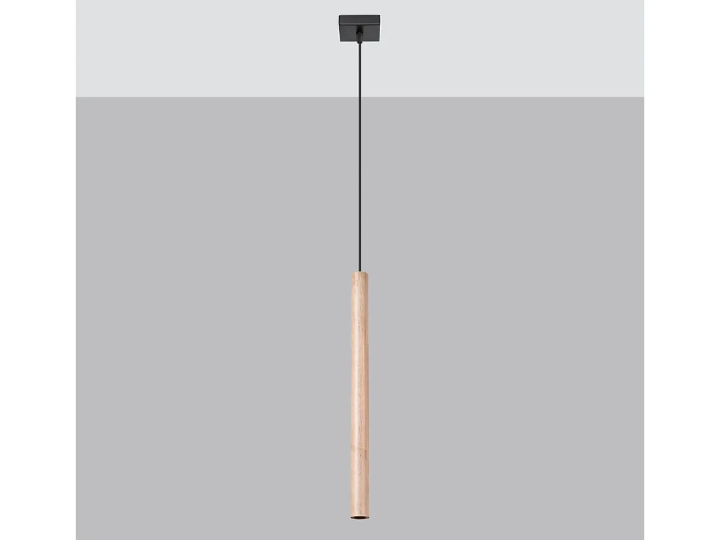 Lámparas Colgantes Pastelo Moderno De Acero/Madera - 1 Fuentes Luminosas - L.8 X A.120 Cm - Madera