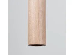 Lámparas Colgantes Pastelo Moderno De Acero/Madera - 1 Fuentes Luminosas - L.8 X A.120 Cm - Madera