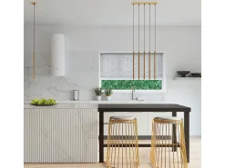 Lámparas Colgantes Pastelo Moderno De Acero - 5 Fuentes Luminosas - L.25 X A.110 Cm - Dorado