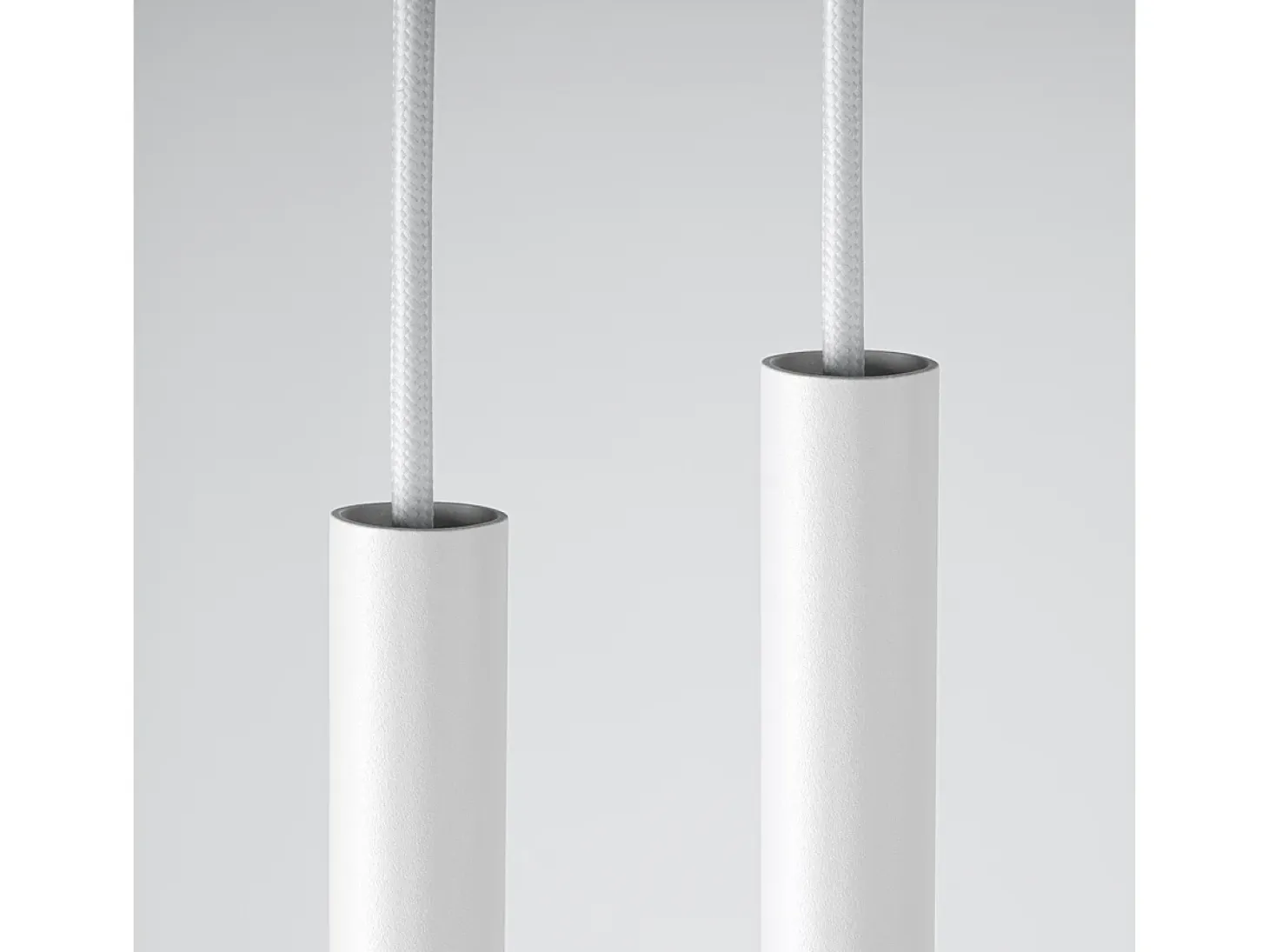 Lámparas Colgantes Pastelo Moderno De Acero - 2 Fuentes Luminosas - L.15 X A.118 Cm - Blanco