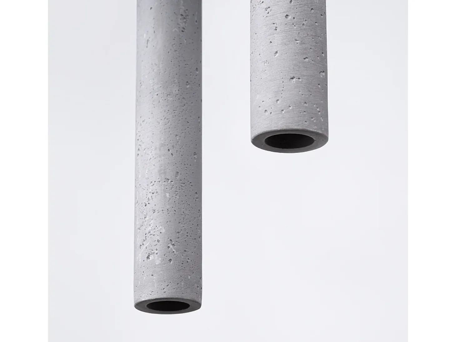 Lámparas Colgantes Pastelo Moderno De Concreto - 3 Fuentes Luminosas - L.19,5 X A.115 Cm - Gris
